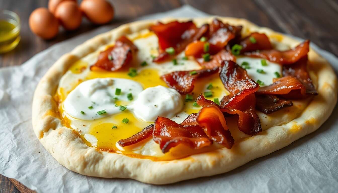 Tradition revisitée : pizza façon tartiflette au reblochon et lardons fumés