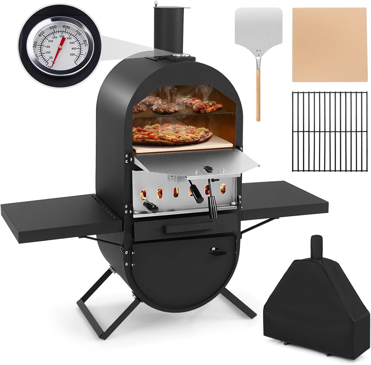 Test du four à pizza GYMAX : cuisson au bois simplifiée