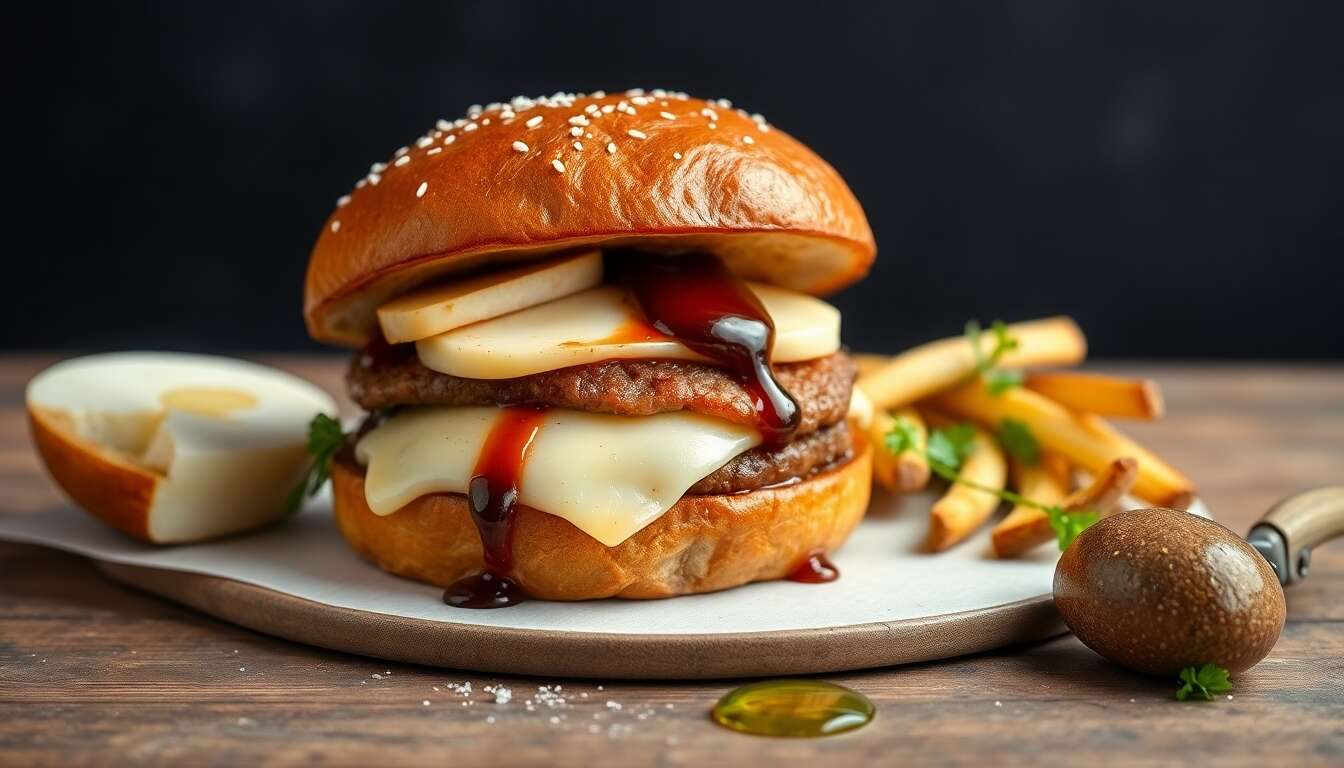 Subtil mélange de saveurs : camembert et charolais pour votre hamburger