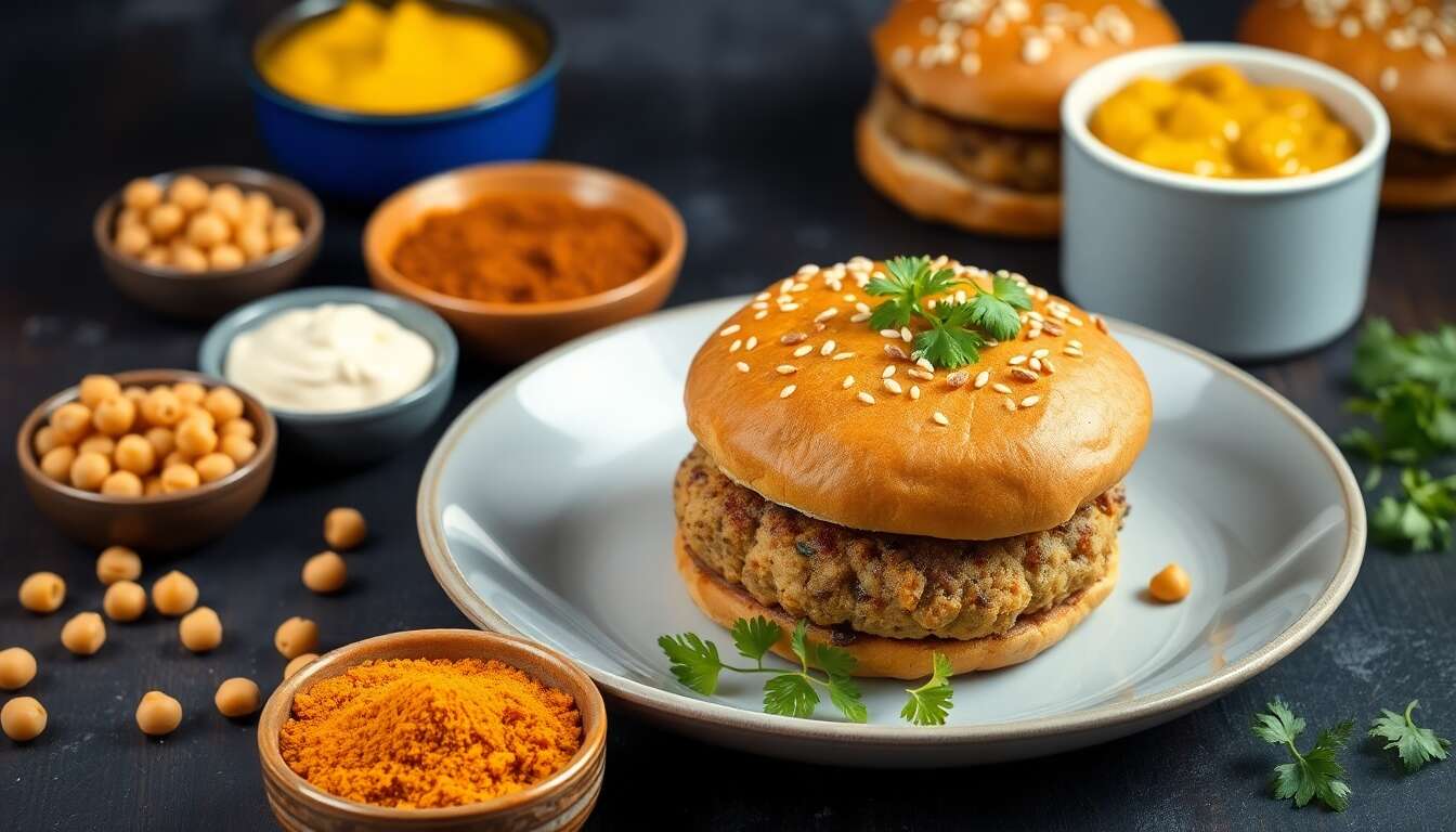 Burgers végétariens à l'indienne : recette savoureuse
