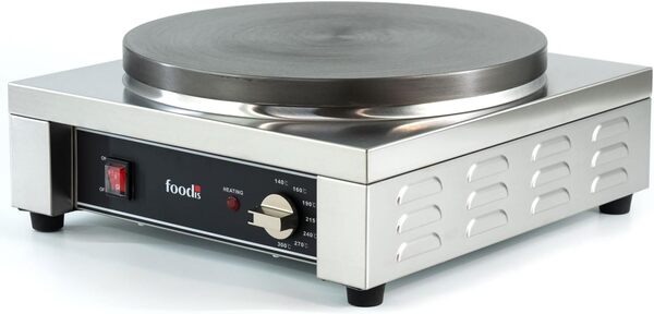 foodis Crepiere professionnelle 2700W / 230V - Machine a Crepe avec fonctionnement electrique - Appareil a Crepes Automatique