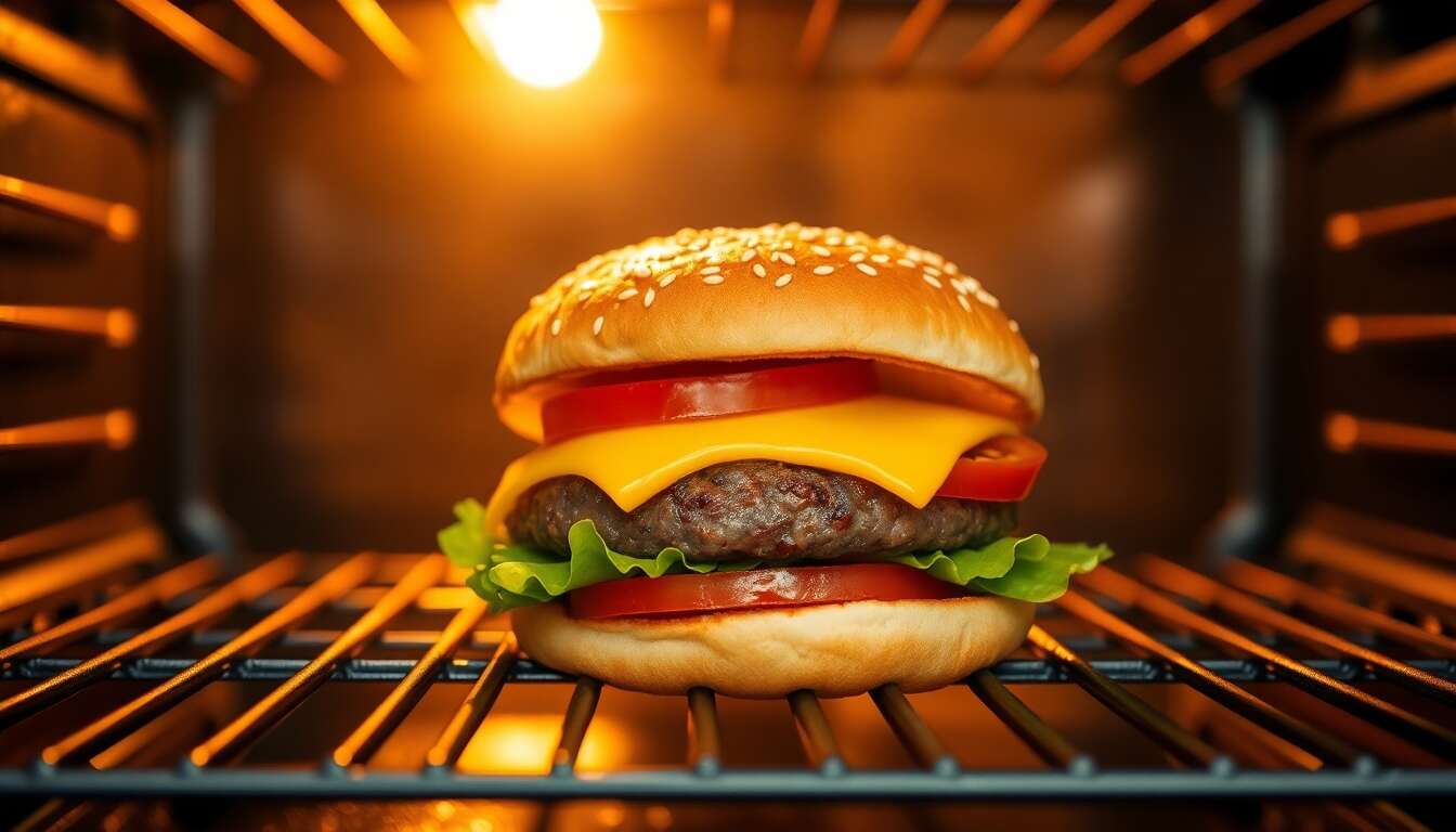 Utilisation optimale des grilles dans le four pour la cuisson du burger parfait