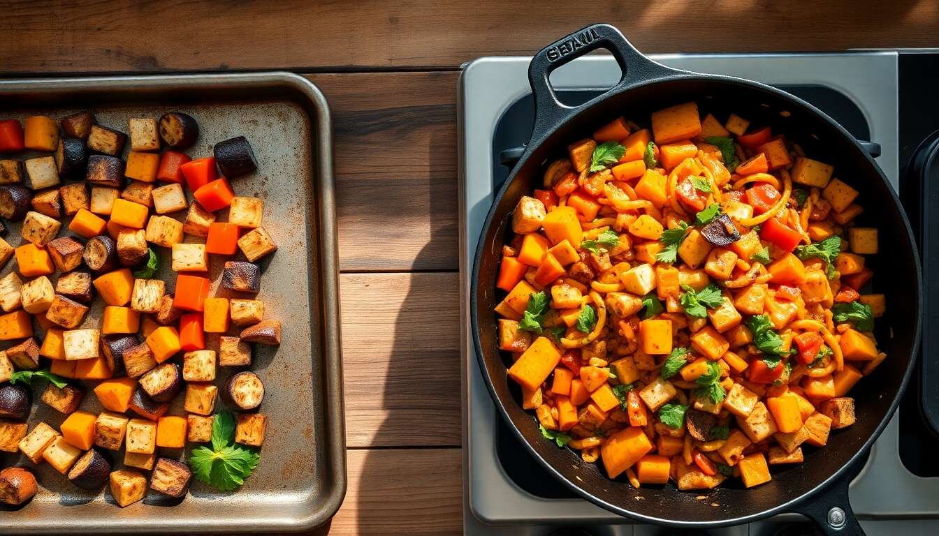 Cuisson au four : bienfaits et techniques pour les aliments v&eacute;g&eacute;tariens