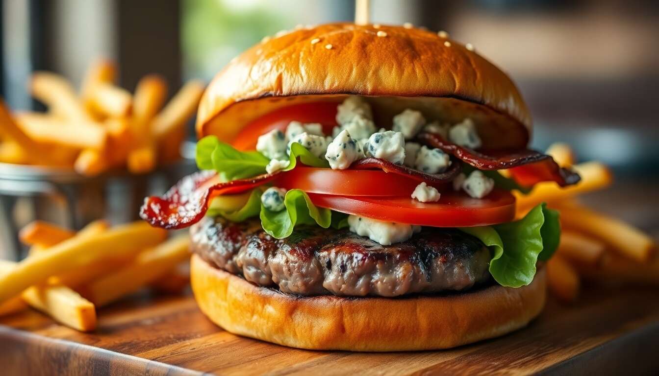 Les &eacute;tapes pour r&eacute;aliser un burger au bleu audacieux