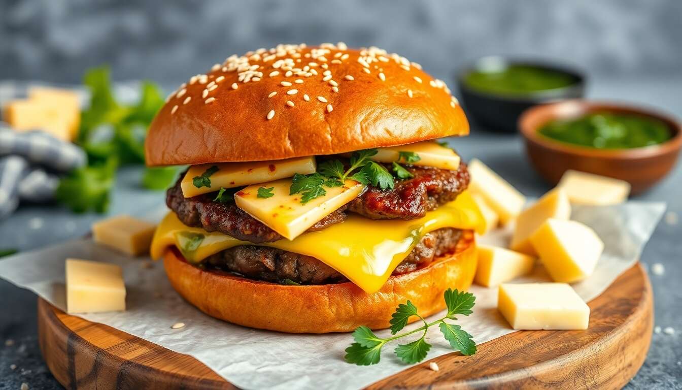 Recettes originales de burgers aux fromages exotiques