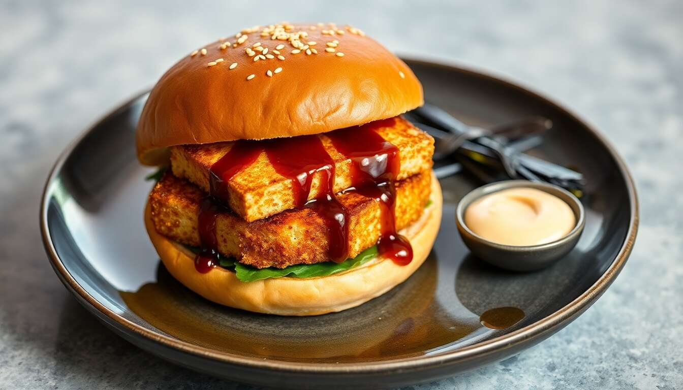 Évasion Asiatique : burger Teriyaki au Tofu Croustillant