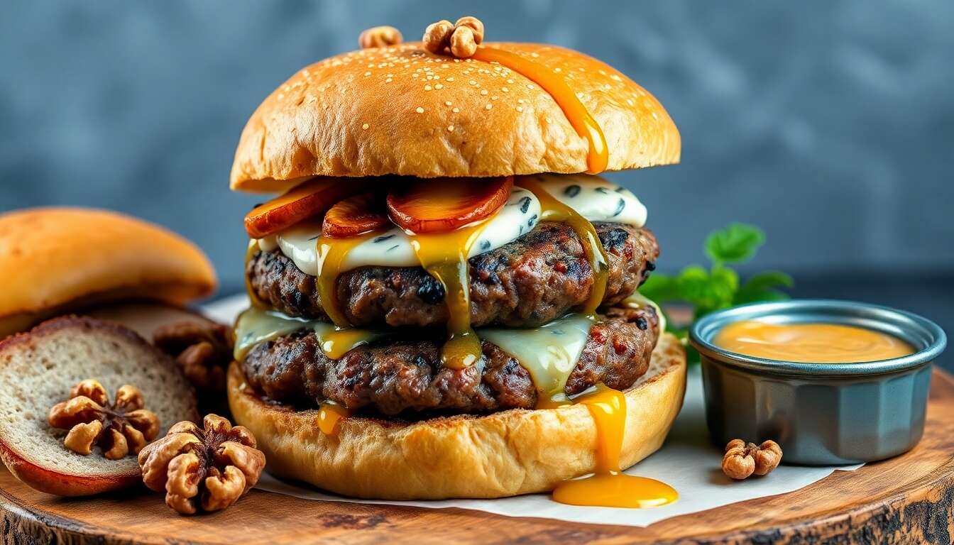 Burger poire et noix : une recette gourmande