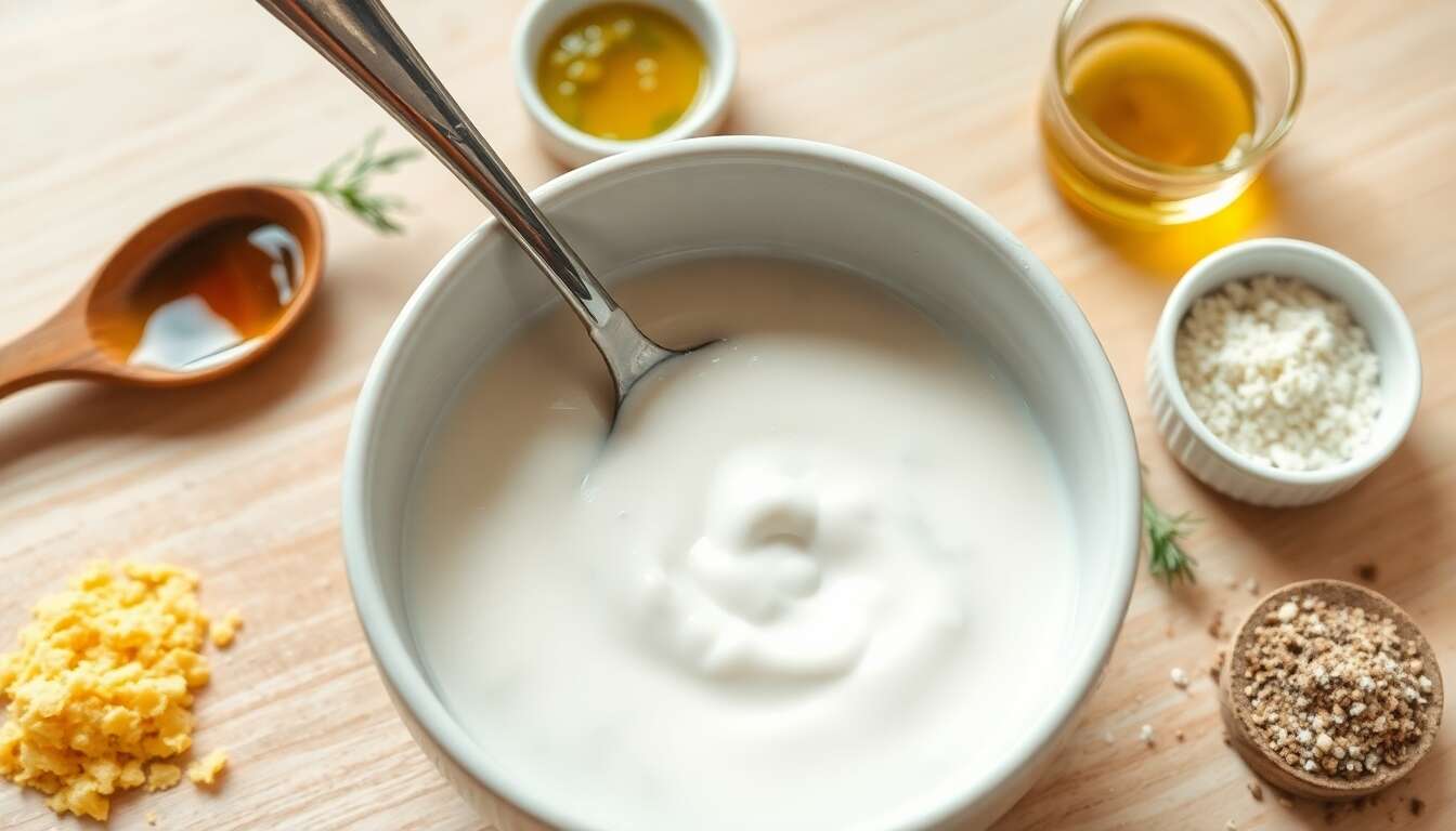 Vinaigrette crémeuse au yaourt pour burgers légers