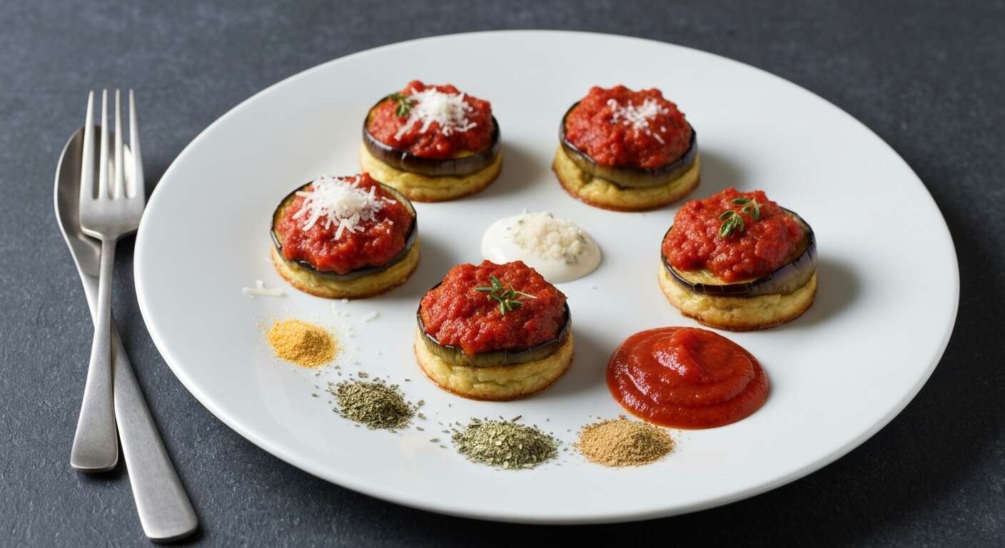 Petits flans d'aubergines et sauce tomate simplissime
