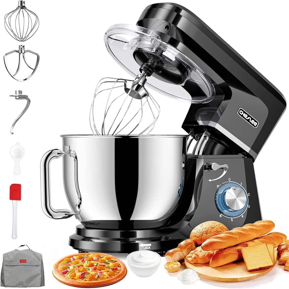 Test : robot pâtissier Cheflee 2000W, le choix Pro 7, 2L