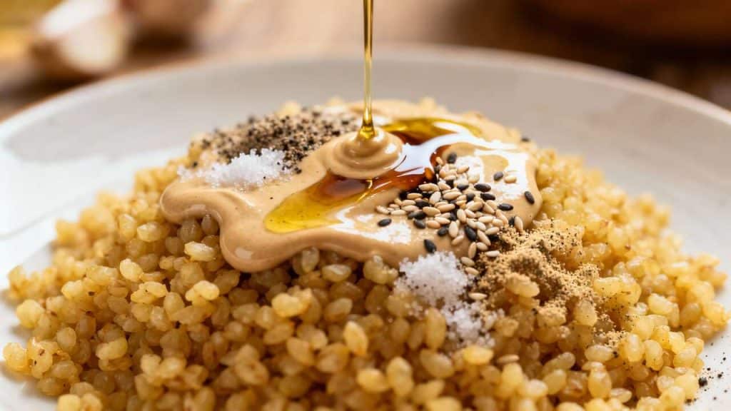 Boulghour rapide : recette express au tahini et soja