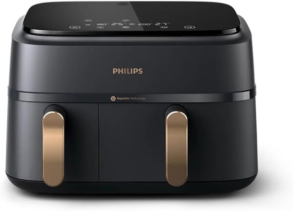 PHILIPS Friteuse à air chaud NA352/00 Airfryer 9L noir double panier