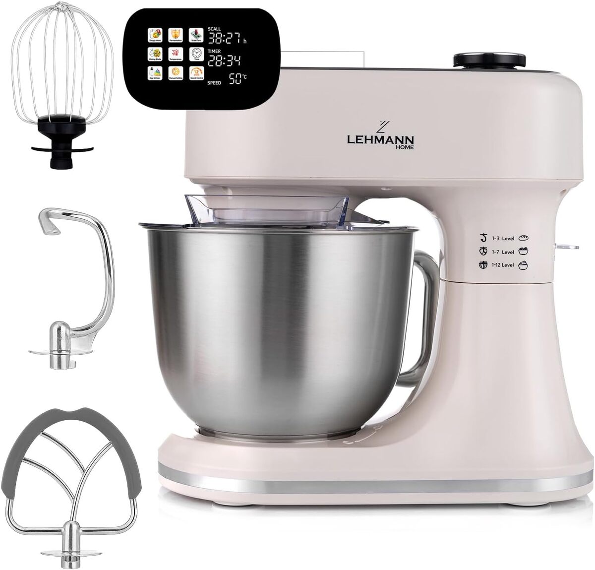 Test du robot pâtissier Lehmann 1500W : écran, chauffe et balance intégrée