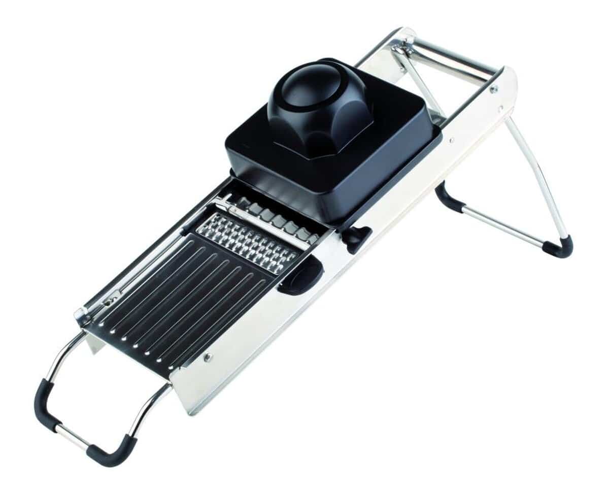 Test de la mandoline APS en acier inoxydable 40 x 12 cm