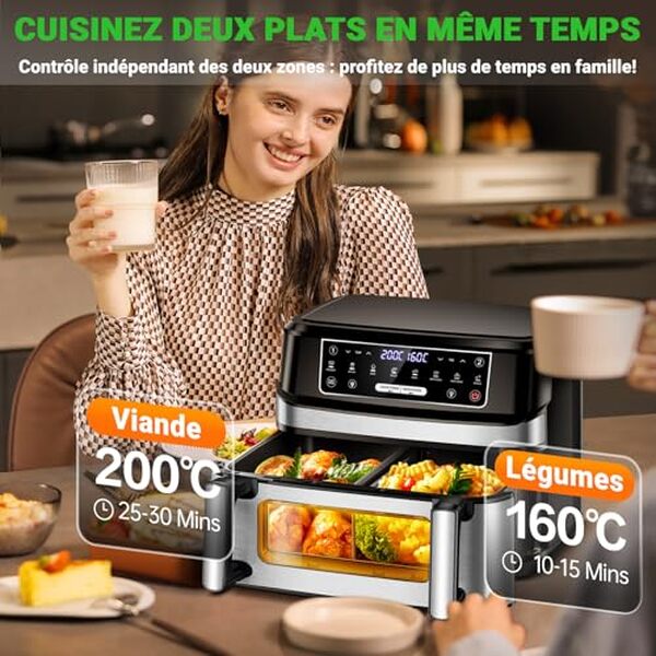 Découvrez notre test complet de l'airfrey XXL 12L double chambre : avis, performance, fonctionnalités et prix de cet appareil innovant