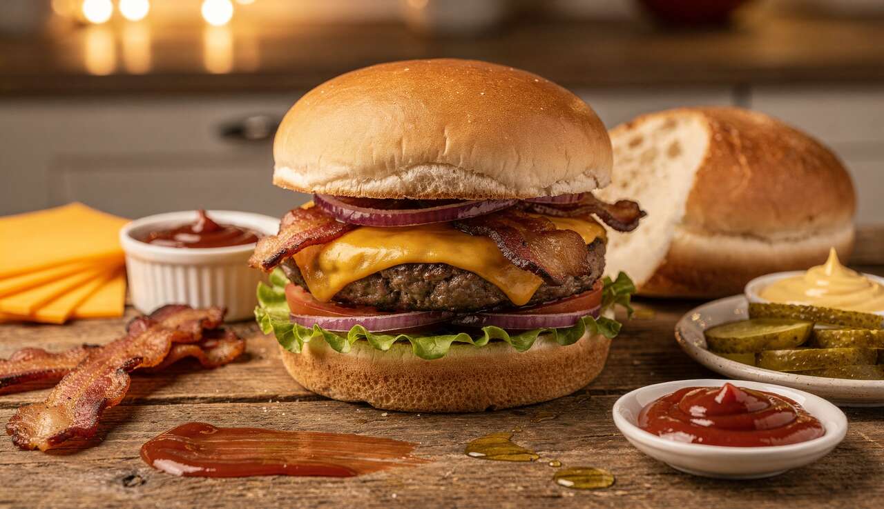 Recette du Full Bacon Burger Maison : savourez Chaque Bouchée