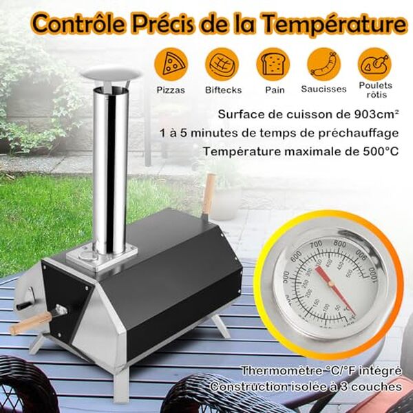 Découvrez notre test détaillé du four à pizza extérieur gymax : un modèle portable qui allie praticité et performance pour une cuisson parfaite.