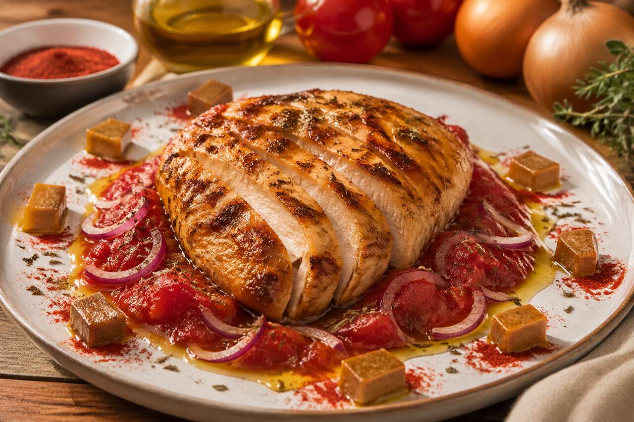 Rôti de dinde à la fondue de tomate : une recette savoureuse et facile
