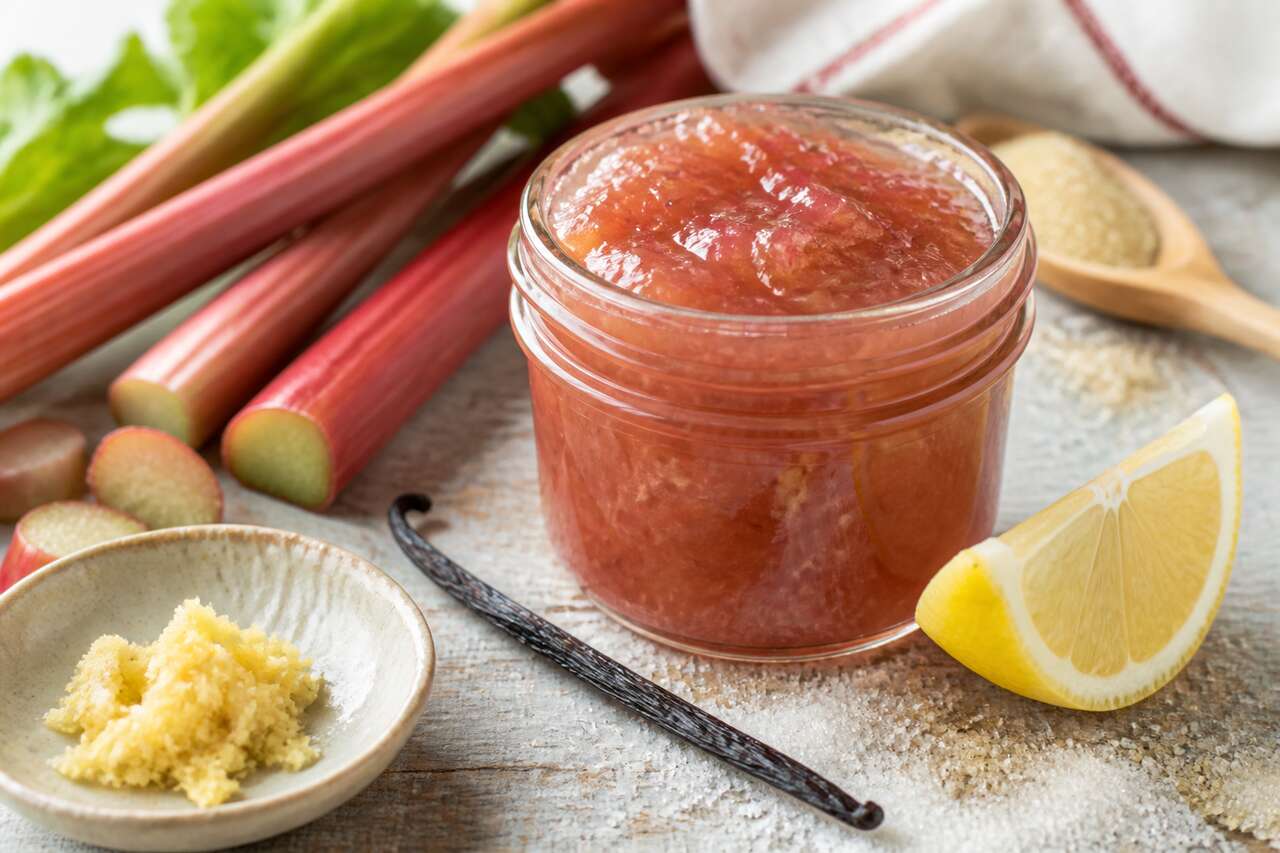 Recette de confiture de rhubarbe à la vanille