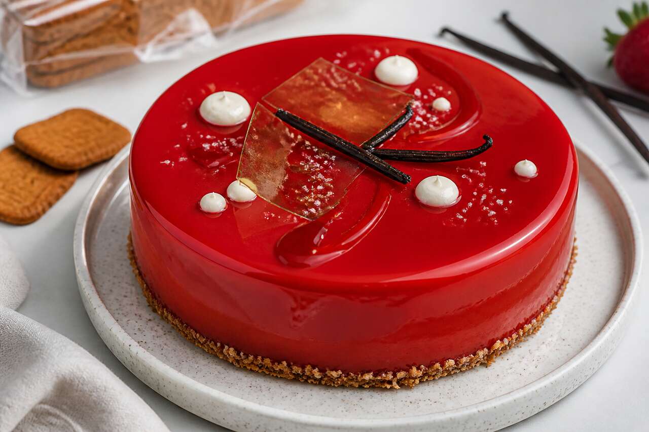 Recette d'entremets aux fraises et à la vanille
