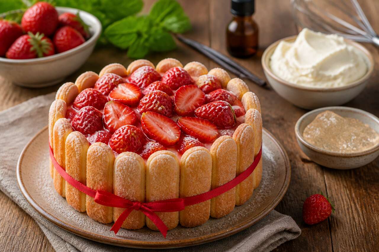 Recette de charlotte aux fraises maison facile et gourmande