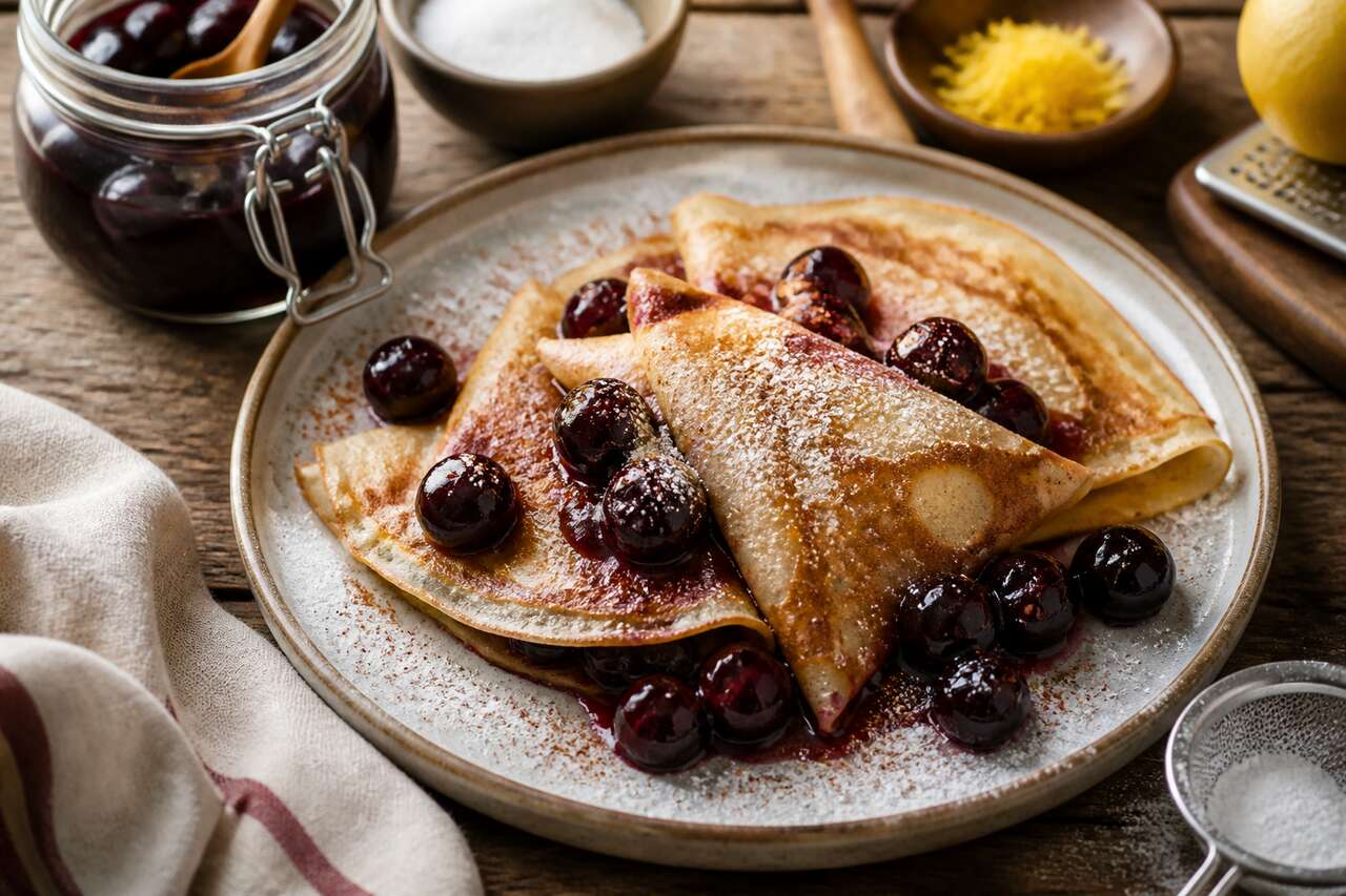 Recette des crêpes alsaciennes aux cerises
