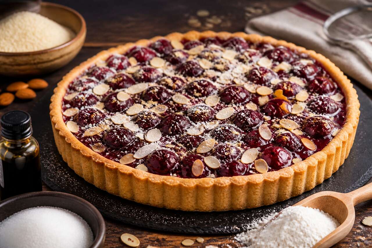 Recette de tarte aux griottes facile et gourmande