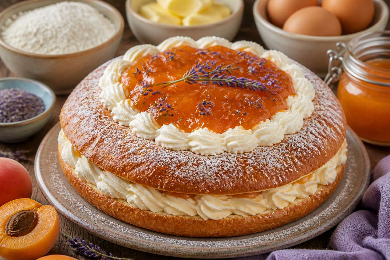Recette de tropézienne abricot et lavande