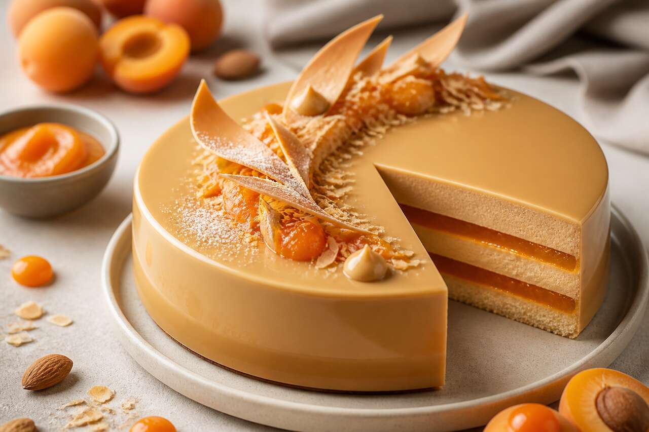 Recette d'entremets abricot et chocolat Dulcey