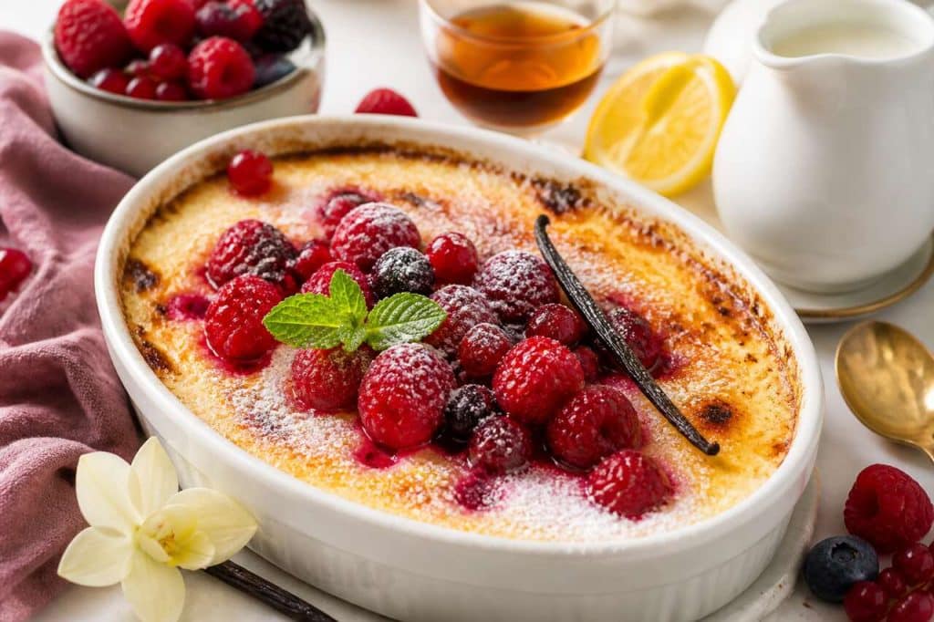 Recette du gratin de fruits rouges