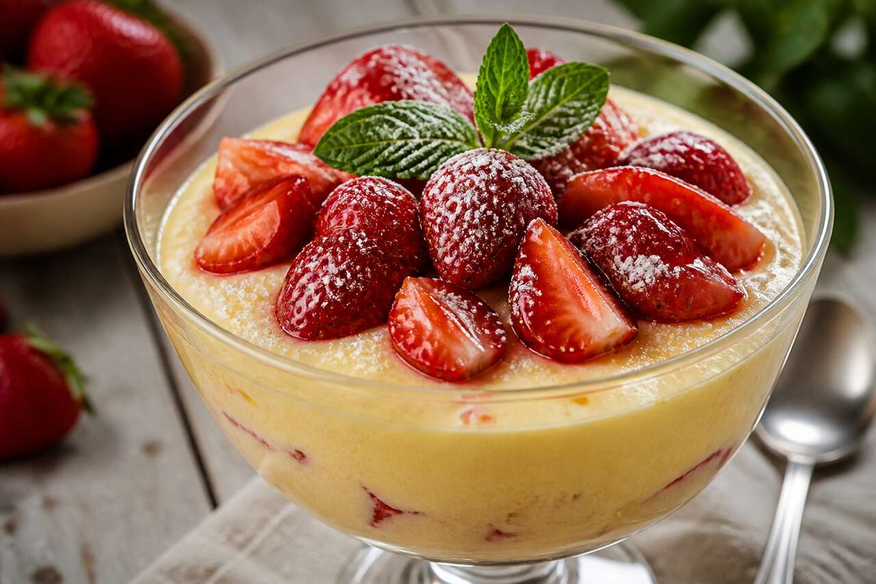 Recette de sabayon aux fraises