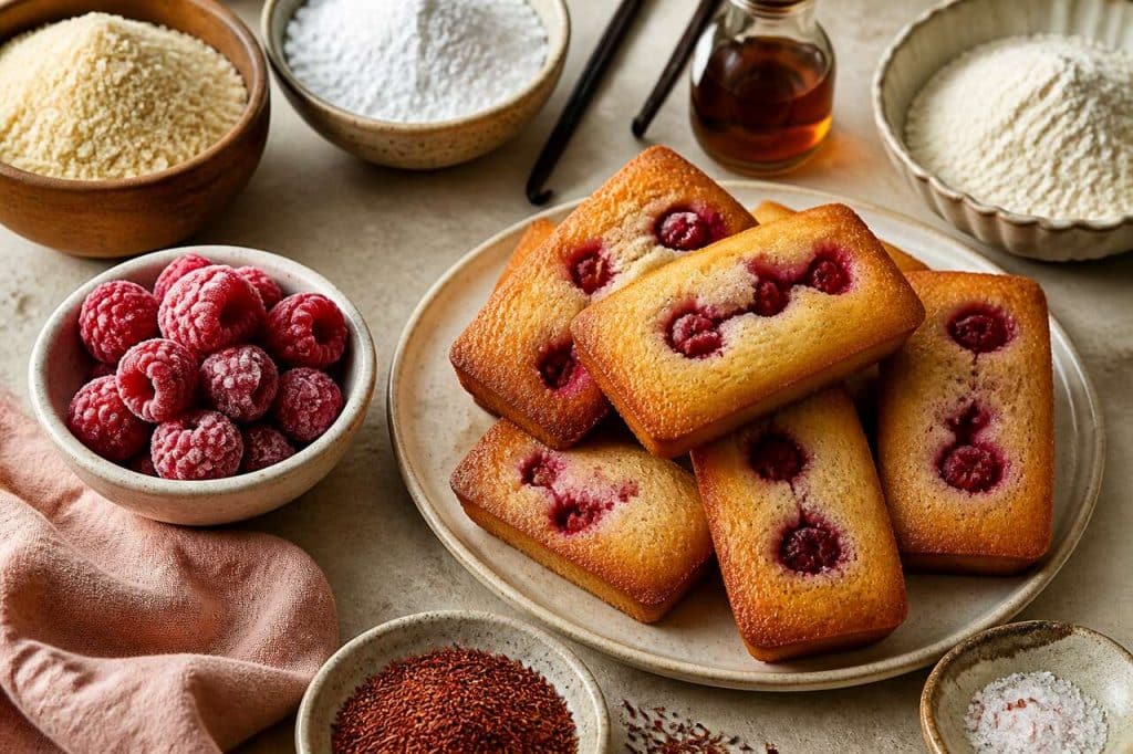 Recette de financiers aux framboises et au rooibos