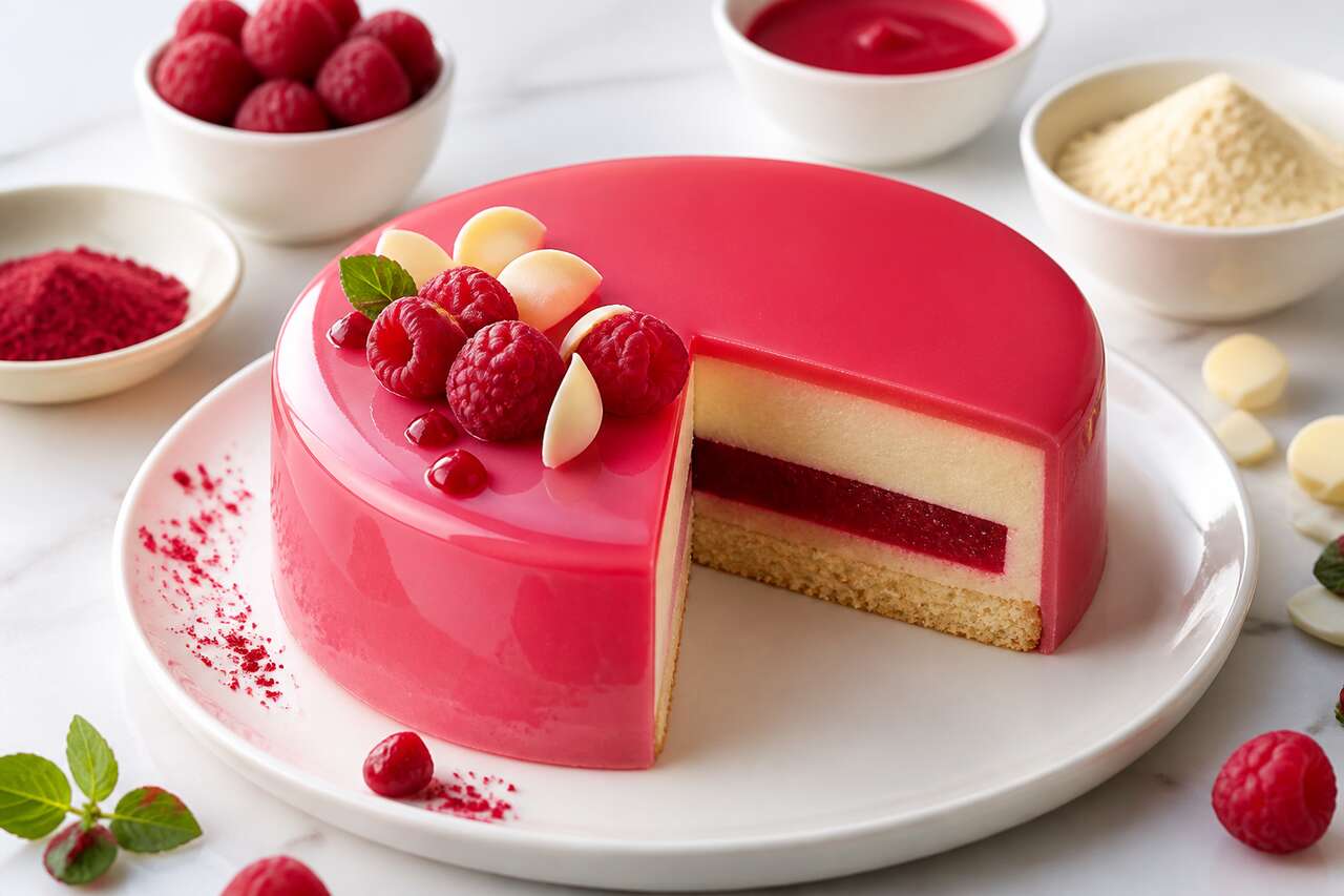 Recette d'entremets Inspiration framboise