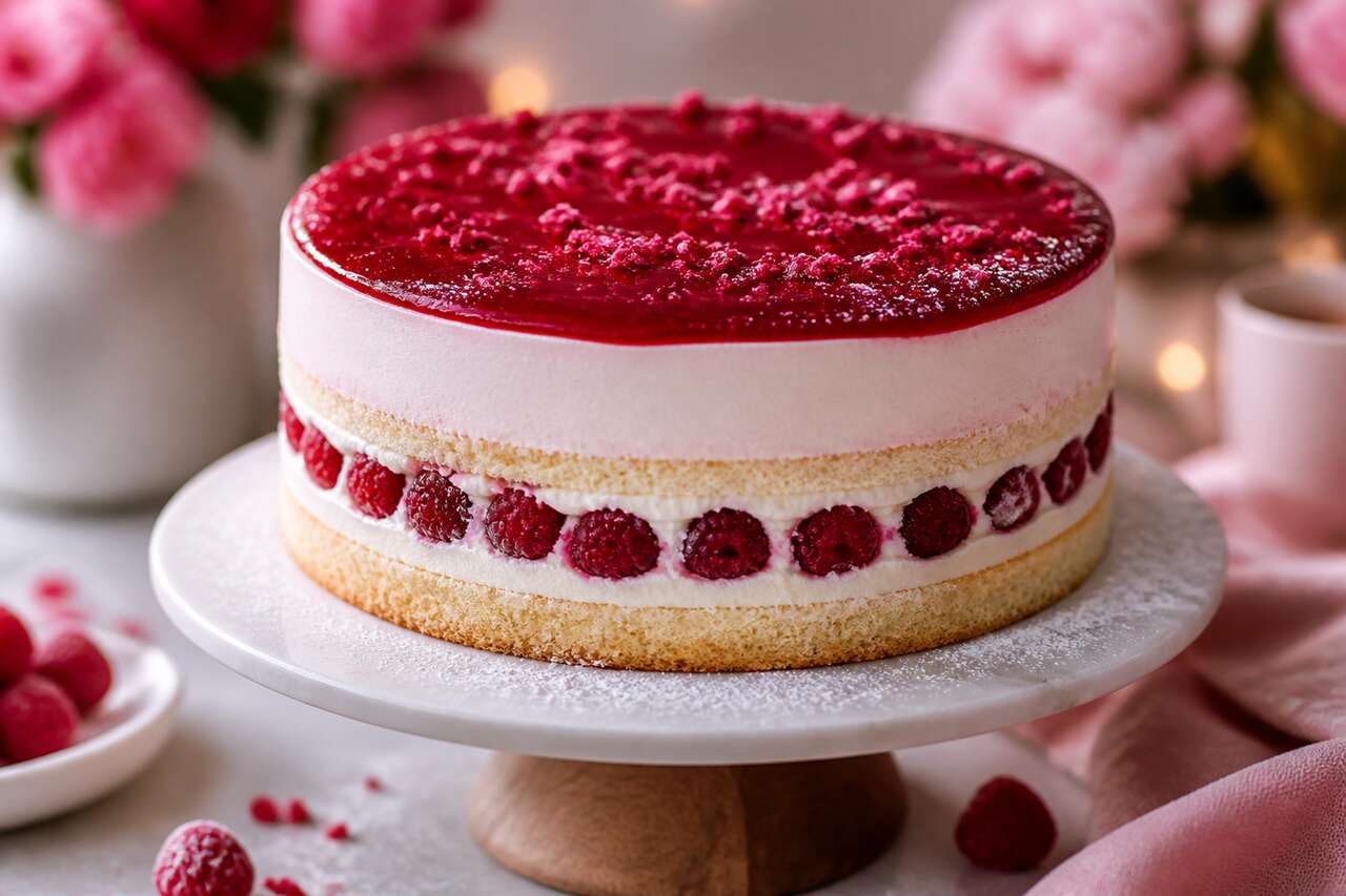 Recette du layer cake aux framboises