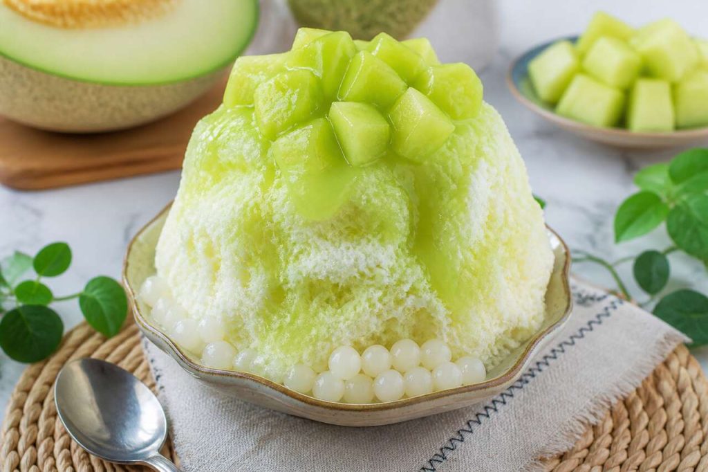Recette de kakigori au melon