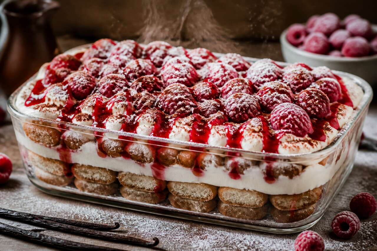 Recette du tiramisu aux framboises