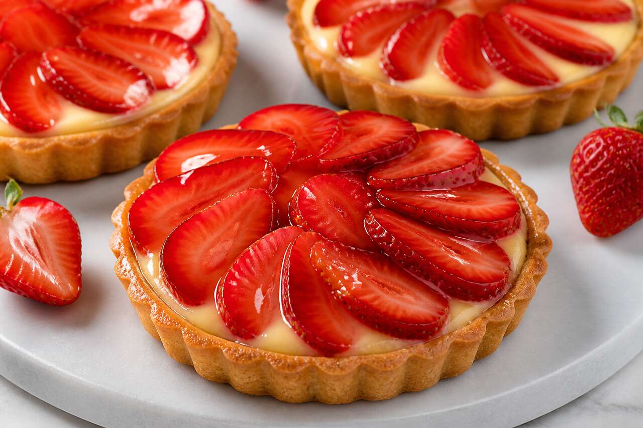 Recette de tartelettes aux fraises