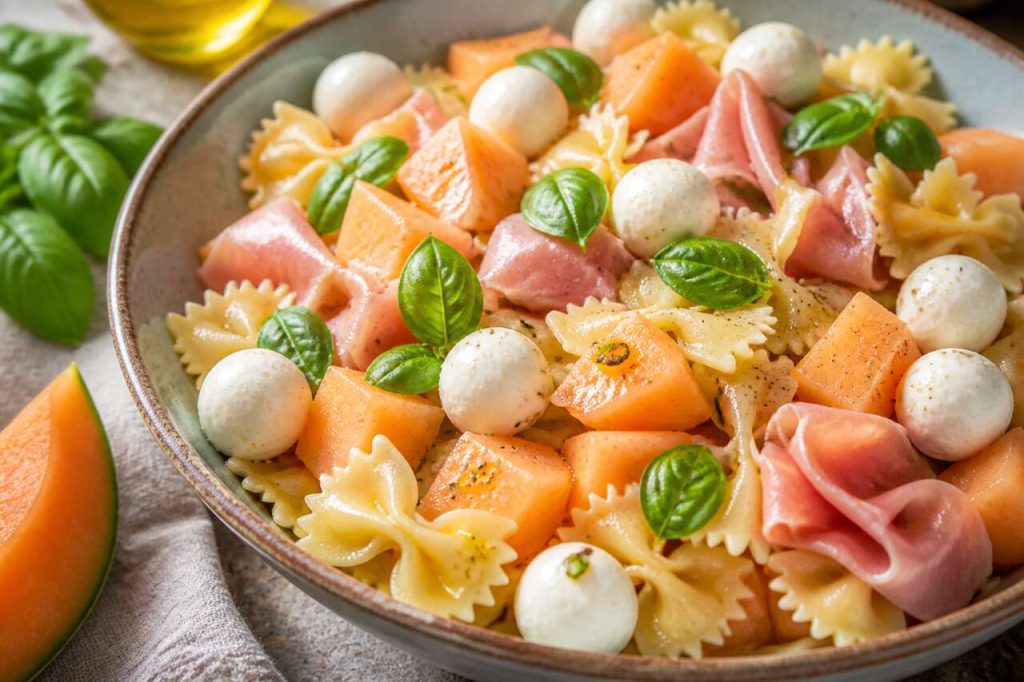 Salade de pâtes au melon, jambon et mozzarella : la recette fraîche et gourmande de l'été