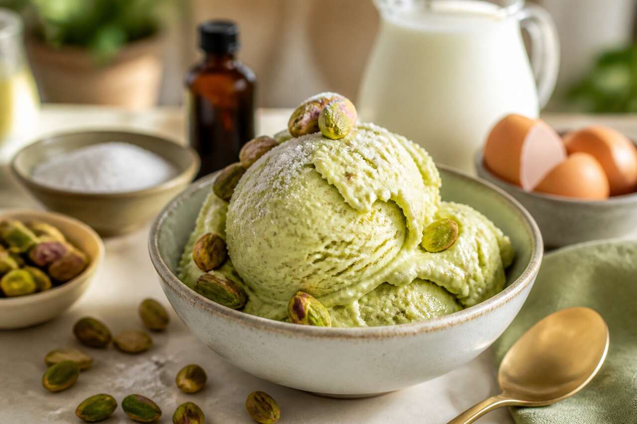Recette de glace à la pistache maison
