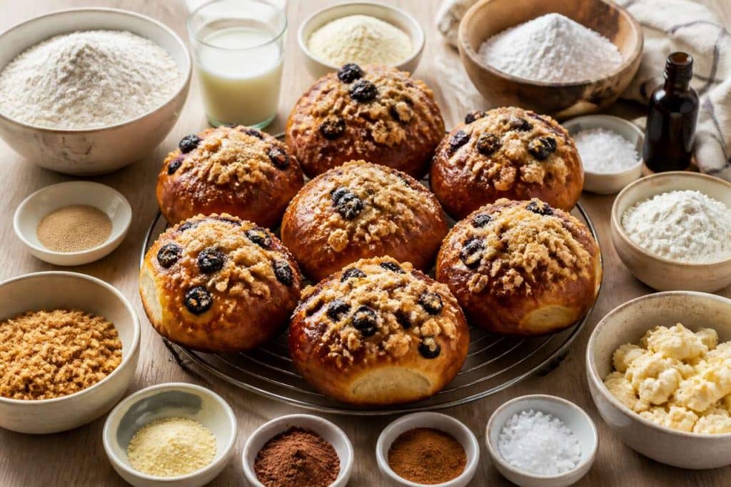 Recette de brioches au streusel et aux myrtilles