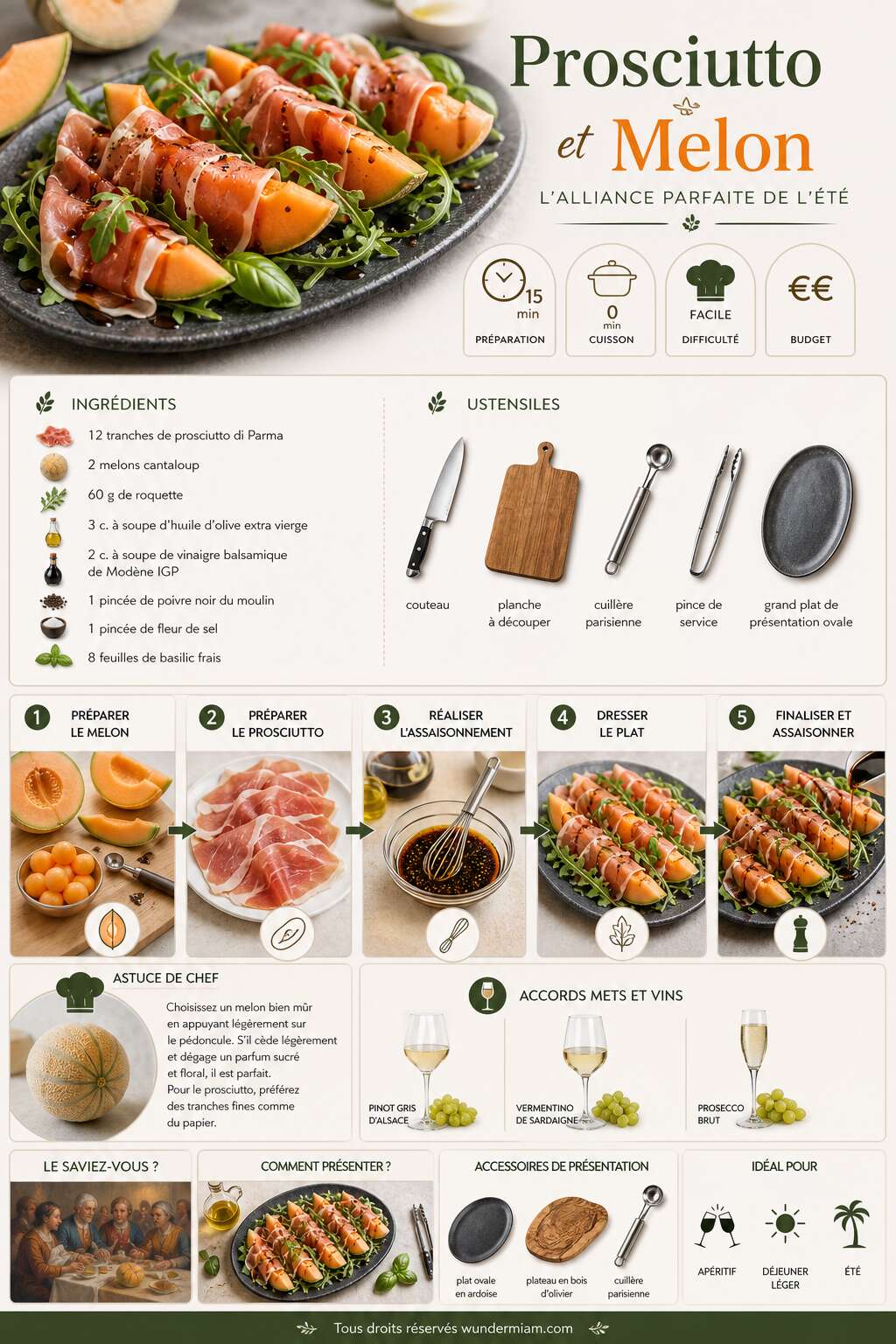 Fiche recette Recette de prosciutto et melon : l'alliance parfaite de l'été Fiche recette Recette de prosciutto et melon : l'alliance parfaite de l'été