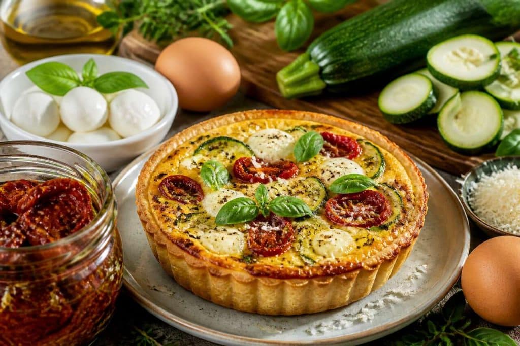 Mini quiche froide aux tomates cerises, courgette et mozzarella : la recette estivale parfaite