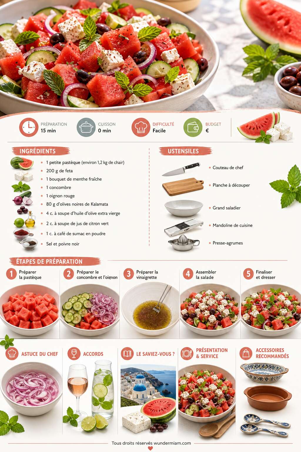 Fiche recette Recette de salade de past&egrave;que et feta fra&icirc;che et gourmande