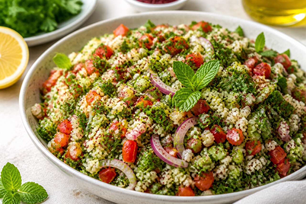 Recette de taboulé frais aux tomates, poivrons et citron