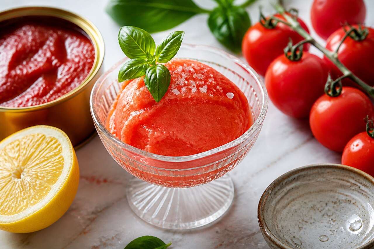 Recette facile de sorbet à la tomate maison
