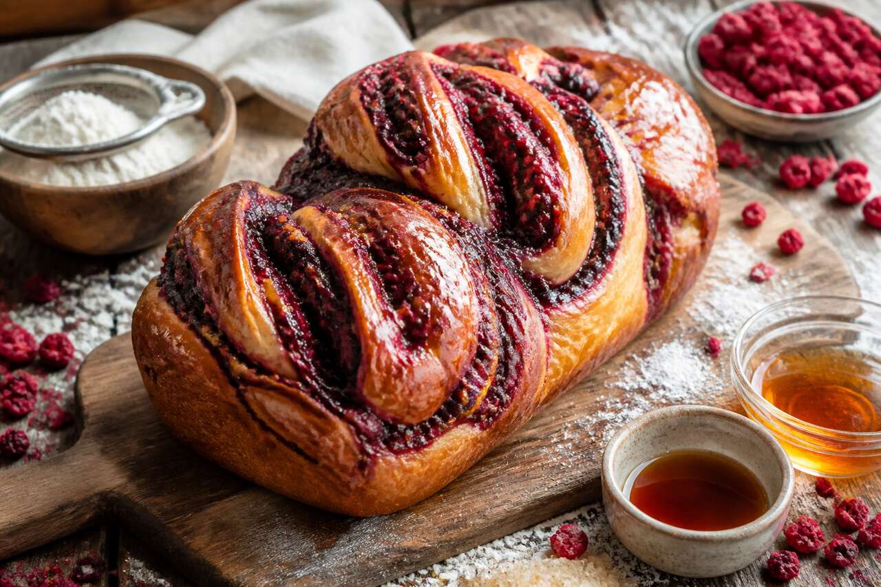 Recette de babka aux fruits rouges