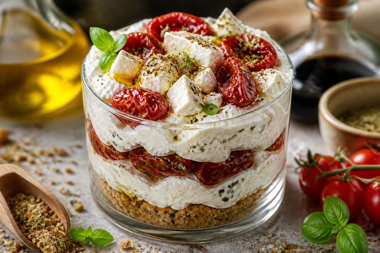 Recette de verrines tomates et feta : fraîcheur et gourmandise