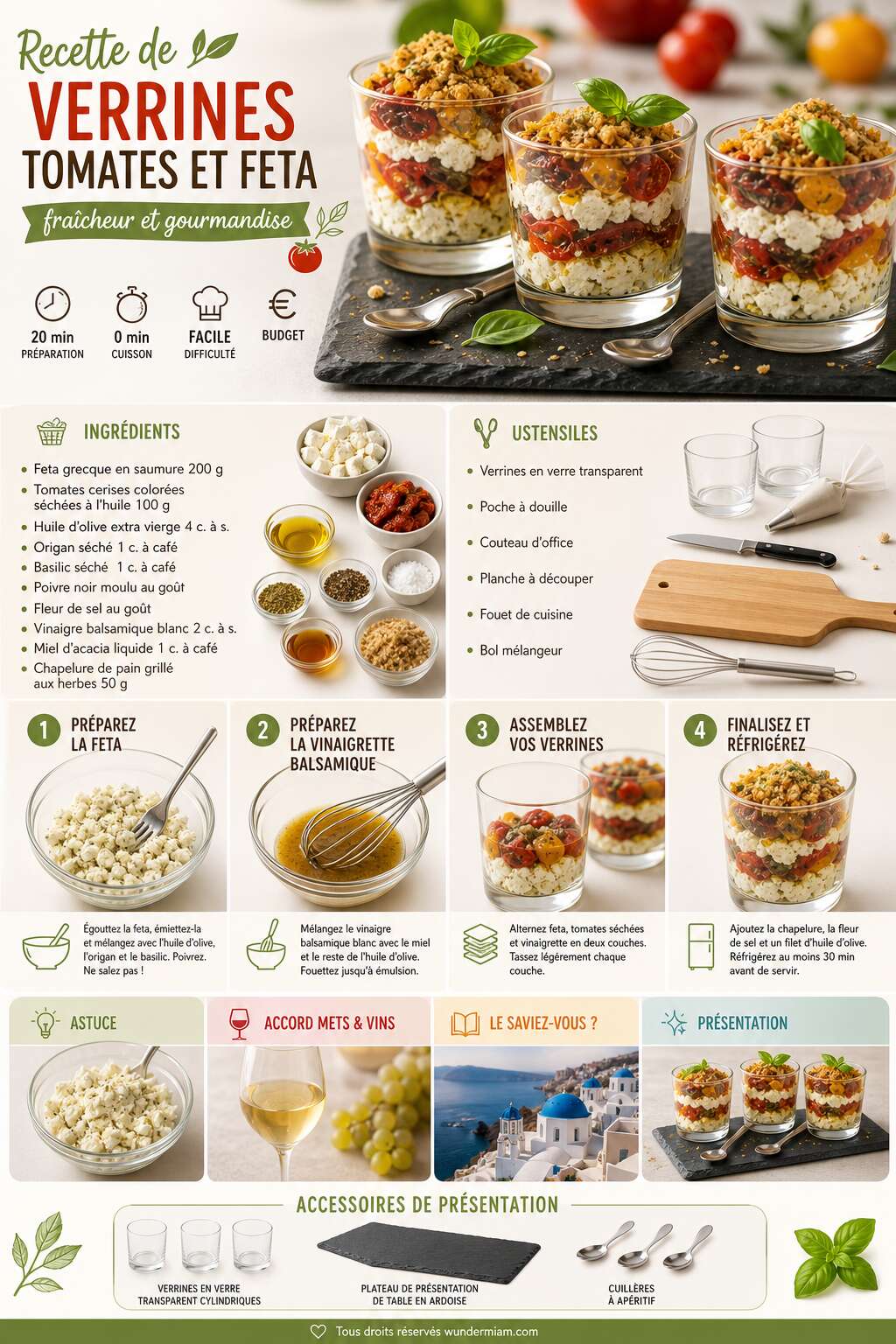 Fiche recette Recette de verrines tomates et feta : fraîcheur et gourmandise Fiche recette Recette de verrines tomates et feta : fraîcheur et gourmandise