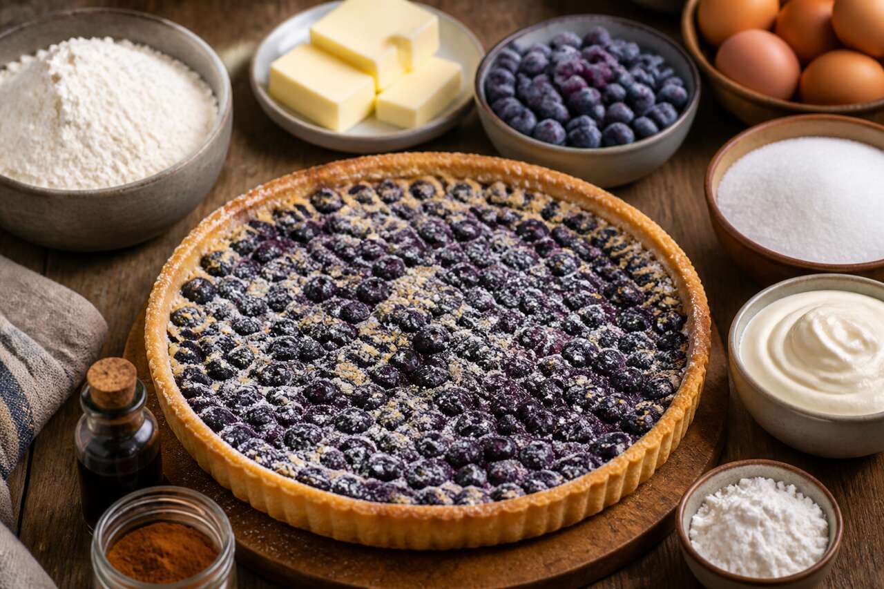 Recette de tarte aux myrtilles alsacienne