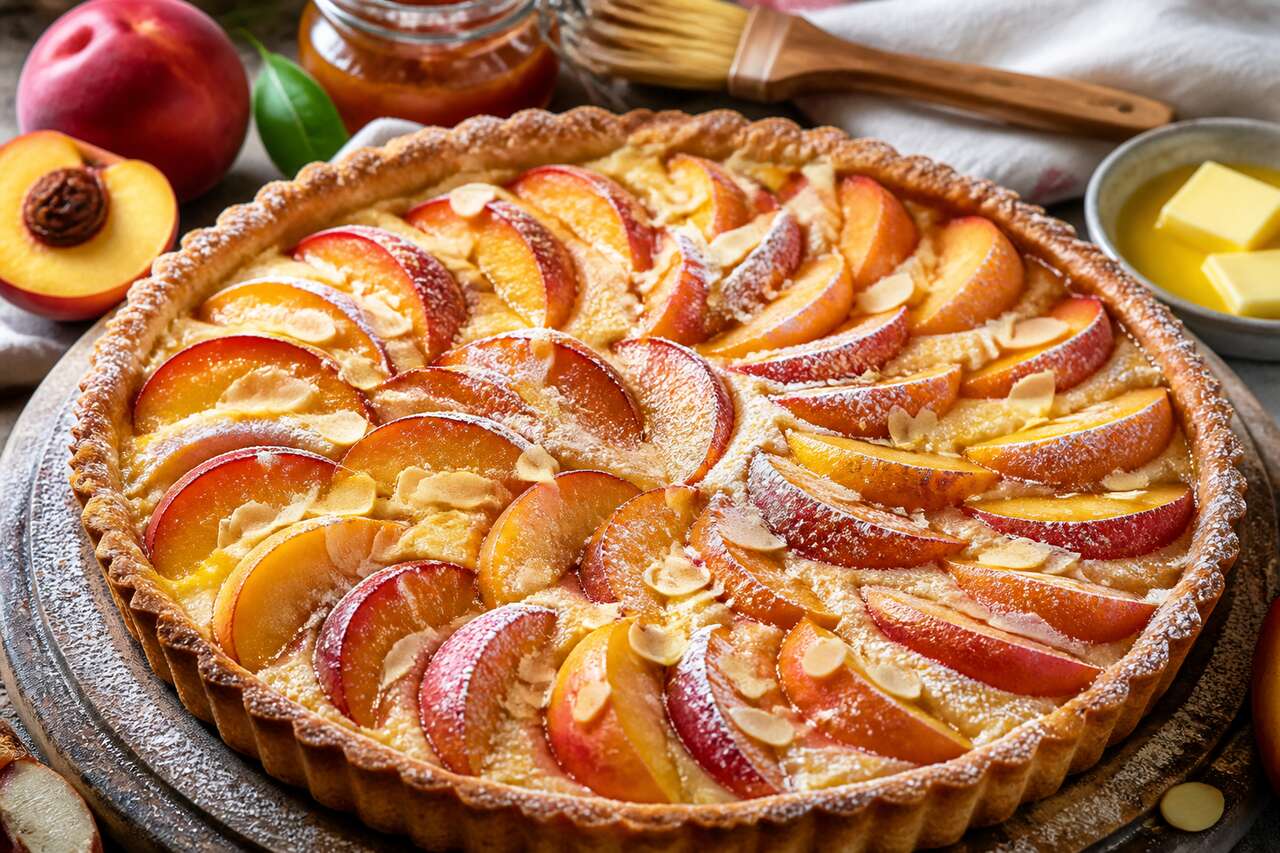 Recette de tarte aux brugnons facile et gourmande